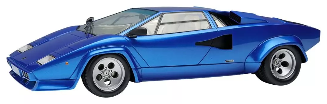 IDEA Lamborghini Countach LP5000S 1982 Metallic Blue Готовый продукт 1/18 (Белый интерьер)