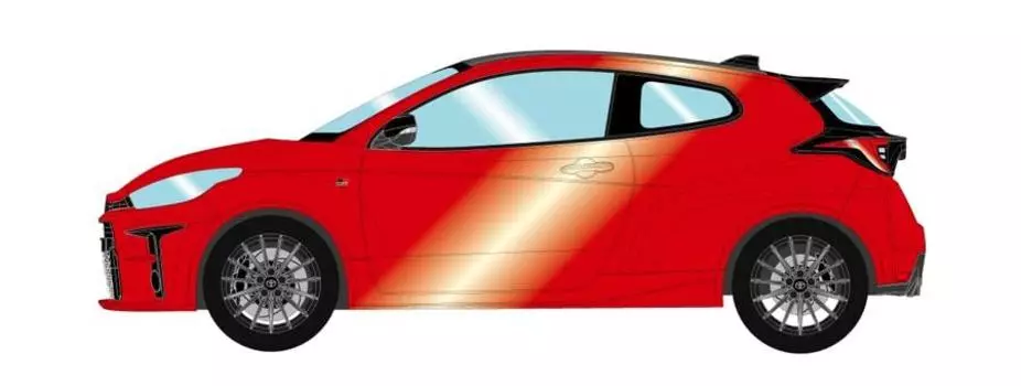 IDEA Toyota GR Yaris RZ 2020 Emotional Red 2 Завершенный продукт 1/18