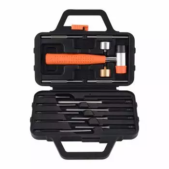 Ideagle Pin Punch Pink Punch Center 9 Maintenance DIY Repair Rubber Hammer Сменный хромированный футляр для хранения Подходит для ремонта деревянных изделий Набор,