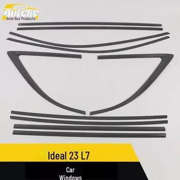 Ideal 23 L7 Автомобильное окно из нержавеющей стали с защитой от царапин, декоративная отделка с блестками upper and lower windows*10 чёрный