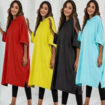 Идеально подходит для плавания, быстросохнущие полотенца для дома, мягкие халаты для мужчин и женщин, для купания, большие толстые полотенца для волос, для купания и пляжа M чёрный