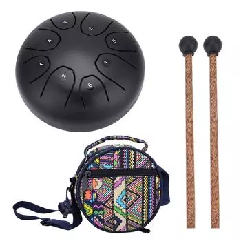 Идеальное качество Hand Pan Handpan Tongue Tank Drum 5.5 дюймов перкуссия(Кофе)