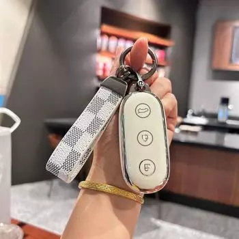 Идеальный чехол для клавиш L9 для L8/L7: Премиум женский новый энергетический защитный чехол для автомобильного ключа с пряжкой Model B single shell белый