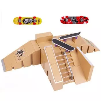 ideamall Фингерборд Tech Deck Фингерборд Мини Скейтпарк Скейт Набор из 2 штук (бежевый)