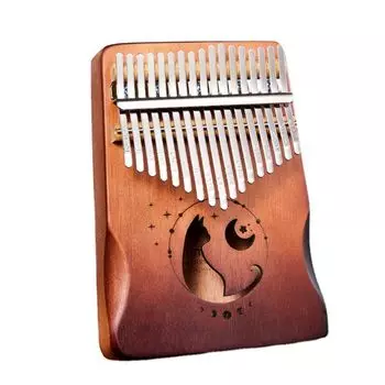 ideamall Kalimba для начинающих, кошка, 17 клавиш, Kalimba Cat, Karimba, пианино с деревянным большим пальцем, пианино с большим пальцем, пианино с пальцами (коричневый) коричневый