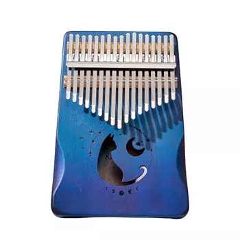 ideamall Kalimba для начинающих, кошка, 17 клавиш, Kalimba Cat, Karimba, пианино с деревянным большим пальцем, пианино с большим пальцем, пианино с пальцами (синий) синий