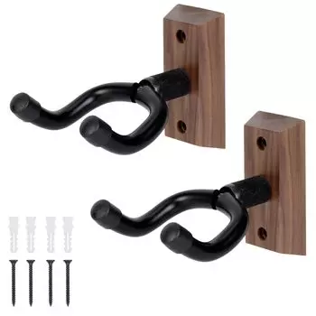 ideastore Guitar Stand, Guitar Hanger, Wall-Mounted Guitar Holder, Easy Installation, Screws Included, Set of 2