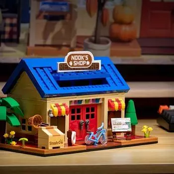 Идеи, набор для строительства дома с животными, креативный набор моделей зданий, игрушки для друзей-животных, скрещивание, совместимый с 77049, детский подарок на день рождения