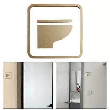 Идентификация дверных знаков, акриловое украшение, простая установка, настенная табличка для кафе, декоративная вывеска для Black Sitting Toilet