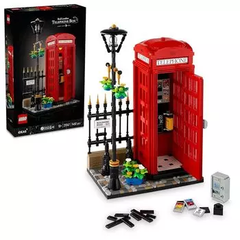 Идея Lego красный общественный телефон в Лондоне игрушки игрушка подарок на день рождения блок день матери день отца мужчина женщина интерьер модный 21347