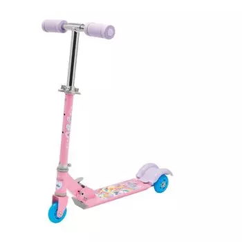 Ides Kick Scooter Kickboard Disney Складной Компактный с Ножным Тормозом для Детей Yume [Официальный] (Принцесса Любовь)