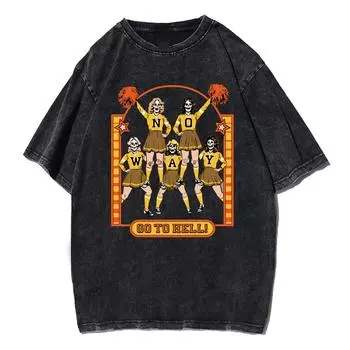 Иди к черту! Футболка Сезоны Футболка Мужская Женская Унисекс Футболка Одежда Топ Футболка Хлопок Стирать Ретро Рубашки S