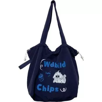 Idle Style Embroider One Shoulder Bag Female 2025 New Arrival Tide Satchel Tote Bag Student Class Large Capacity Shopping Bag Blue
