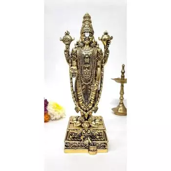 Идол Господа Тирупати Баладжи с Мурти Гаруды для Мандира, комнаты для Пуджи. Господь Вишну, Шри Венкатешвара Свами, Статуя Шринивасы, Бог Баладжи, Домашний декор.