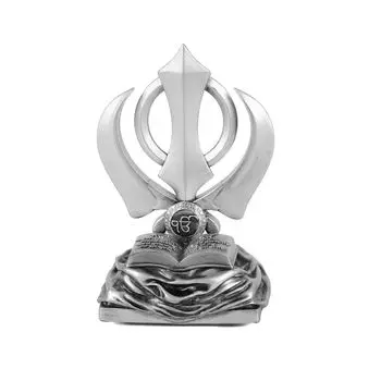 Идол Ханда Сахиб Сикхский Религиозный Символ Статуэтка Ханда Сахиб для Приборной Панели Автомобиля Идол для Пуджи Офисный Настольный Сувенир Предметы для Подарков