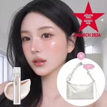 [Idol Quick Light/Jelly] Жидкий хайлайтер для щек Glint (Обзор розыгрыша призов/Наложение румян) 01 Dewey Moon