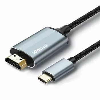 iDoove USB Type-C в HDMI-кабель-переходник, соединительный кабель 3 м, видеовыход 4K, HDMI-адаптер-переходник, совместимый с Thunderbolt3 Type C в HDMI 4