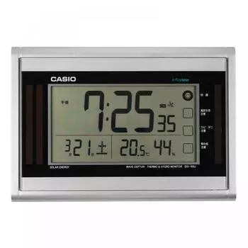 Ids 160j 8jf Casio Casio Настольные часы Radio Wave Solar Silver Digital Living Environment Температура Влажность Календарь
