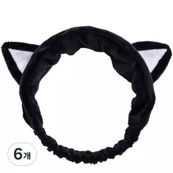 Iducare hair band, black cat, 6 pieces