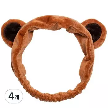 Iducare hair band, brown bear, 4 pieces