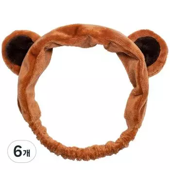 Iducare hair band, brown bear, 6 pieces