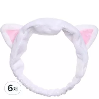 Iducare hair band, white cat, 6 pieces