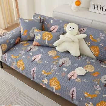 Idyllic Minimalist Pure Cotton Sofa Cushion All Year Round Neutral Non-Slip Seat Cushions Cotton Fabric Craft Slipcover Cover 2025 New Arrival