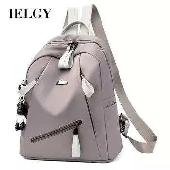 IELGY backpack, women s nylon leisure travel backpack, light and high-end mommy bag, large-capacity student schoolbag. красный