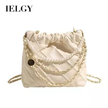 IELGY Белая сумка-ведро, сумка через плечо, универсальная сумка-мессенджер на цепочке. белый