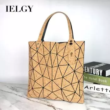 IELGY Большая сумка с геометрическим рисунком, женская высококачественная сумка под мышками, модная нишевая плиссированная складная сумка для покупок