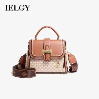 IELGY Большая сумка, стильная универсальная сумка-мессенджер с ретро-принтом. бежевый