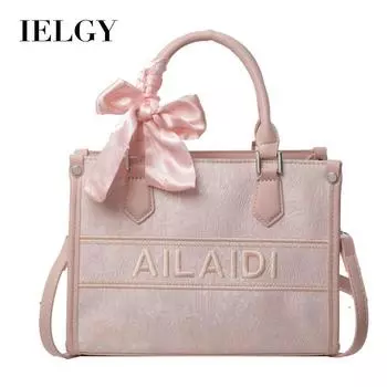 IELGY Большая вместительная пригородная сумка-тоут, высококачественная портативная сумка через плечо с вышитым рисунком розовый