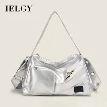 IELGY Большая вместительная сумка, сумка через плечо для студента колледжа с нишевой текстурой.