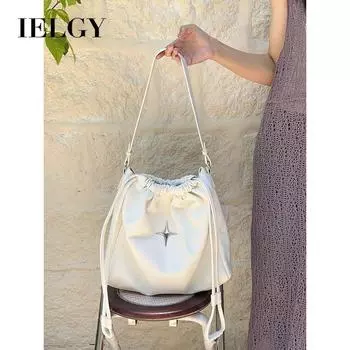 IELGY Большая вместительная сумка-тоут, сумка через плечо для поездок на работу, портативная. чёрный