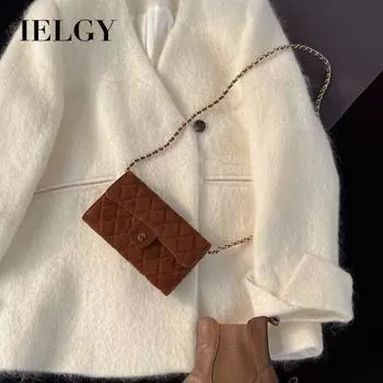 IELGY chain bag, underarm bag mini tote bag кофейный