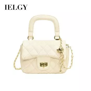 IELGY diamond embroidery thread fashionable versatile chain crossbody small square bag, high texture can be carried чёрный