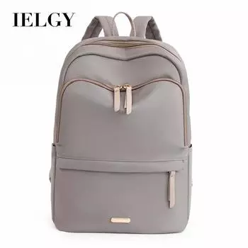 IELGY двойная сумка для компьютера, женский 14-дюймовый женский деловой рюкзак большой вместимости чёрный