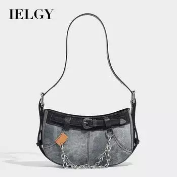 Сумка-подмышка IELGY Sweet and Cool Spice Girls Denim, универсальная сумка-багет через плечо чёрный