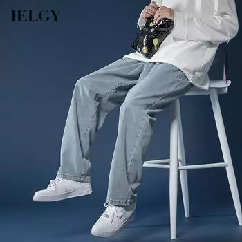 IELGY джинсовые брюки мужские портовые в стиле ретро свободные S синий