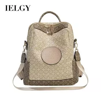 IELGY Европейский и американский ретро-рюкзак для женщин большой вместимости, модный дорожный рюкзак двойного назначения хаки