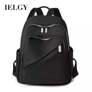 IELGY Fashion Oxford Cloth Backpack, Lightweight Anti-splash School Bag, Nylon Storage Crossbody Travel Bag чёрный