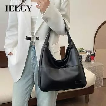 IELGY Модная мягкая текстура, универсальная, вместительная студенческая сумка через плечо темно-коричневого