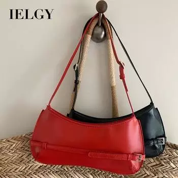 IELGY Французская нишевая красная свадебная сумка, модная красная сумка через плечо, сумка-багет в стиле ретро, сумка подмышки премиум-класса красный