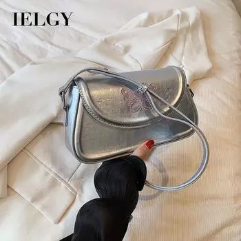 IELGY Французская нишевая сумка высокого класса подмышкой, модная маленькая квадратная сумка-бабочка, универсальная сумка на одно плечо с косым креплением белый
