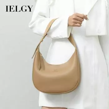 IELGY Французская нишевая женская сумка на молнии, универсальная высококачественная модная сумка через плечо под мышками. белый
