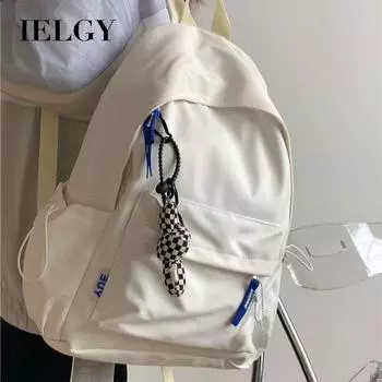 IELGY Ins wind японский мягкий школьный рюкзак для девочек, корейская версия, однотонный универсальный рюкзак для девочек, ученица средней школы, ученица старшей школы бежевый