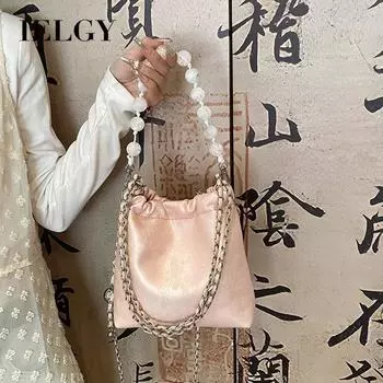 IELGY Изысканная и модная сумка, однотонная, универсальная, с высокой текстурой, через плечо, простая, трендовая сумка-мессенджер чёрный