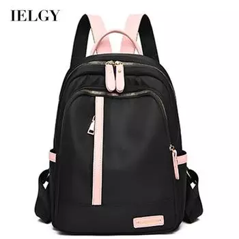 IELGY korean style women s waterproof ultra-light all-match oxford backpack чёрный
