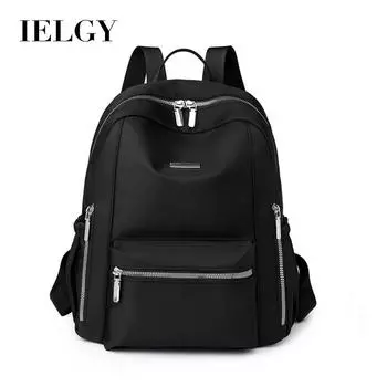 IELGY Korean version of simple, lightweight and large-capacity commuter backpack, black Oxford cloth, casual women s travel bag чёрный