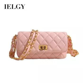 IELGY Корейская версия модной бриллиантовой цепочки, простая и универсальная женская сумка-мессенджер бежевый